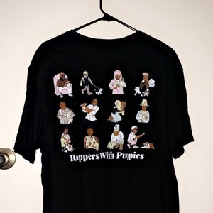 Rappers with puppies shirt